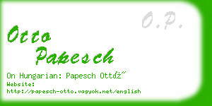 otto papesch business card